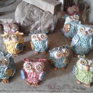 gufi di ceramica Arte Antica Di Faiani Sandra a Castelli Gran Sasso D'Italia in Abruzzo