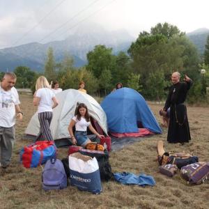 Tendopoli tradizione tipica della Valle del Gran Sasso in Abruzzo a Teramo