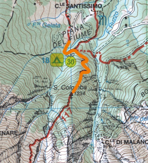 Santa Colomba Pretara Piane Del Fiume nella Valle del Gran Sasso a Teramo in Abruzzo