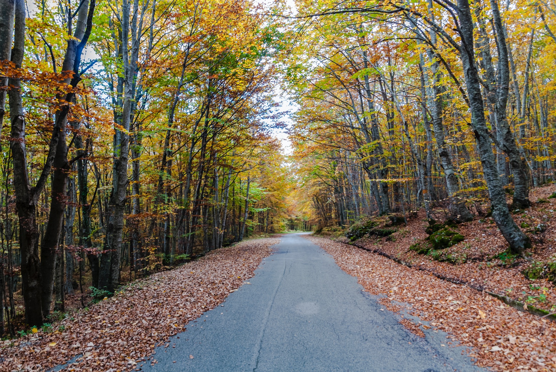 Strada panoramica del borgo incantato di San Pietro nella valle del Gran Sasso a Teramo