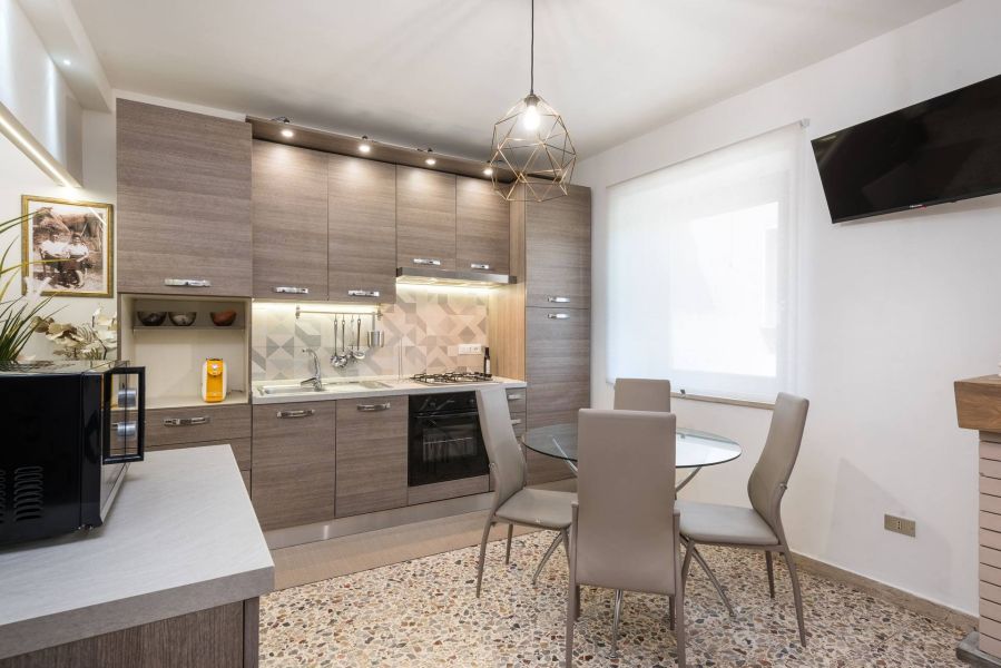 cucina affittacamere La Casa Dei Nonni a Isola del Gran Sasso nella Valle Siciliana a Teramo in Abruzzo