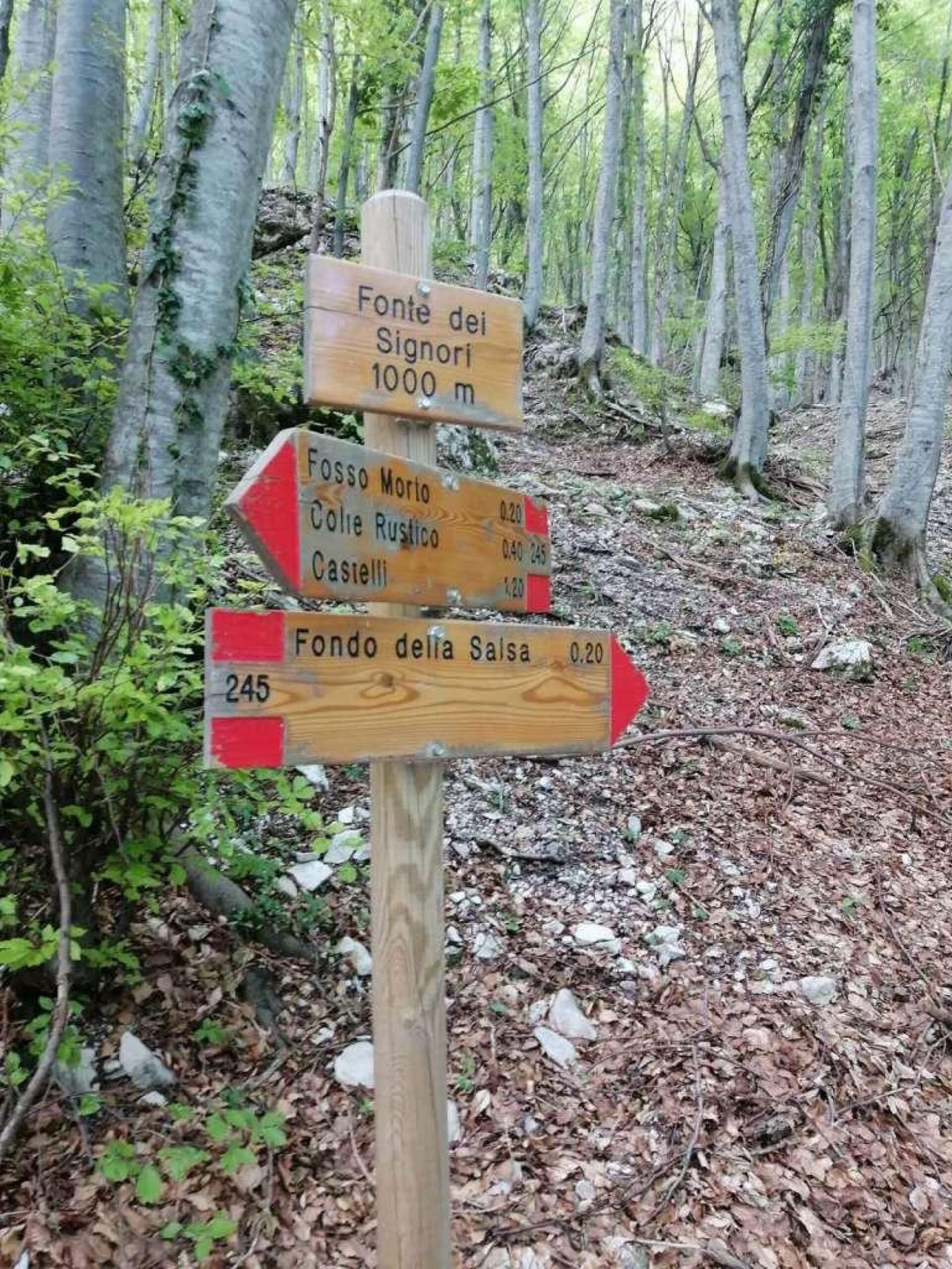 Visuale Del Luogo Incantato Di Fondo Della Salsa Teramo Abruzzo Nella Valle Del Gran Sasso