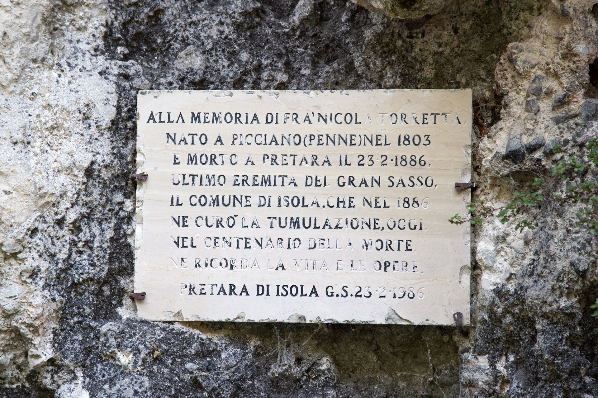 Eremo di Fra Nicola a Pretara frazione di Isola del Gran Sasso nella Valle Siciliana del Gran Sasso a Teramo in Abruzzo